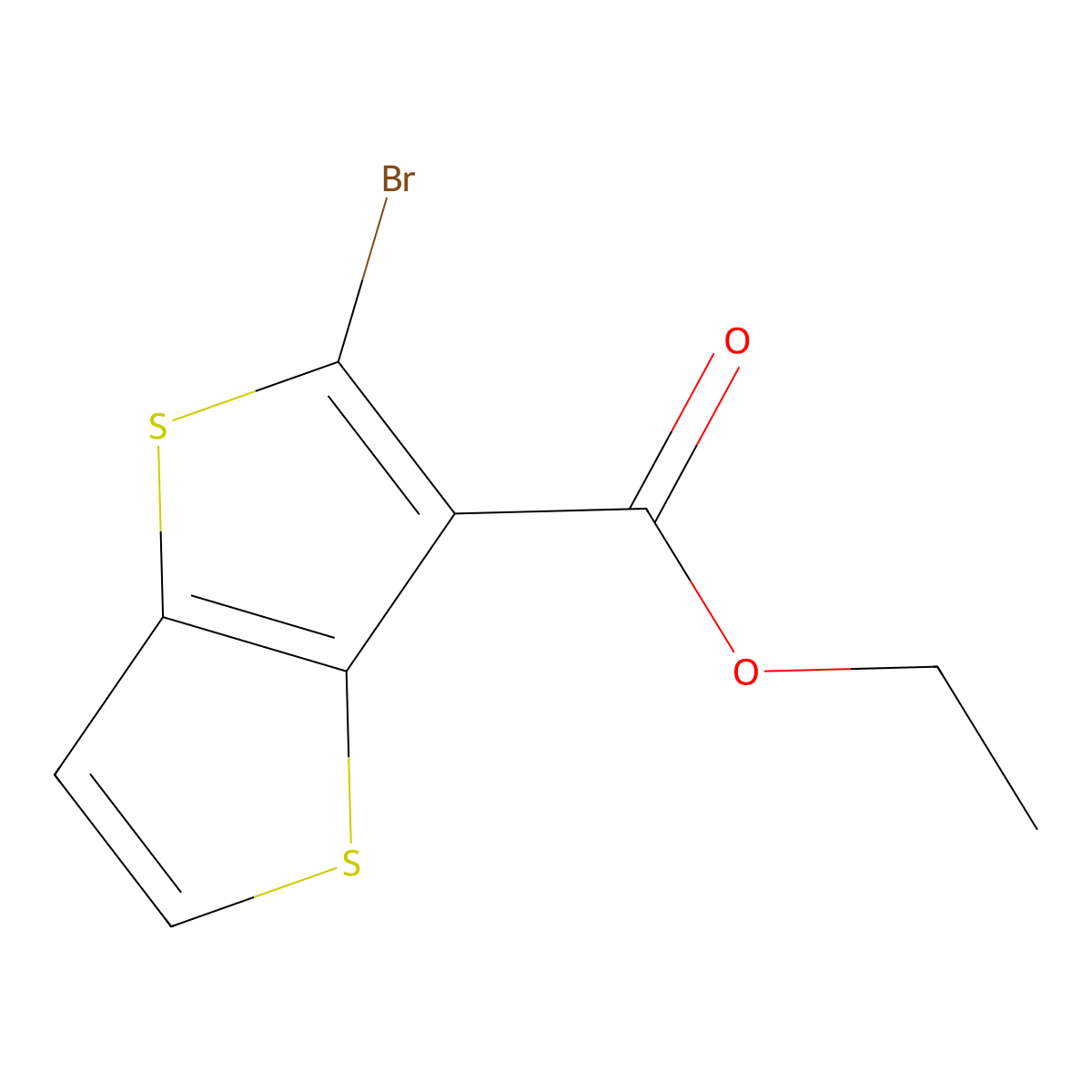 Ethyl 2-bromothieno[3,2-b]thiophene-3-carboxylate molecular structure, CAS 2055722-78-4