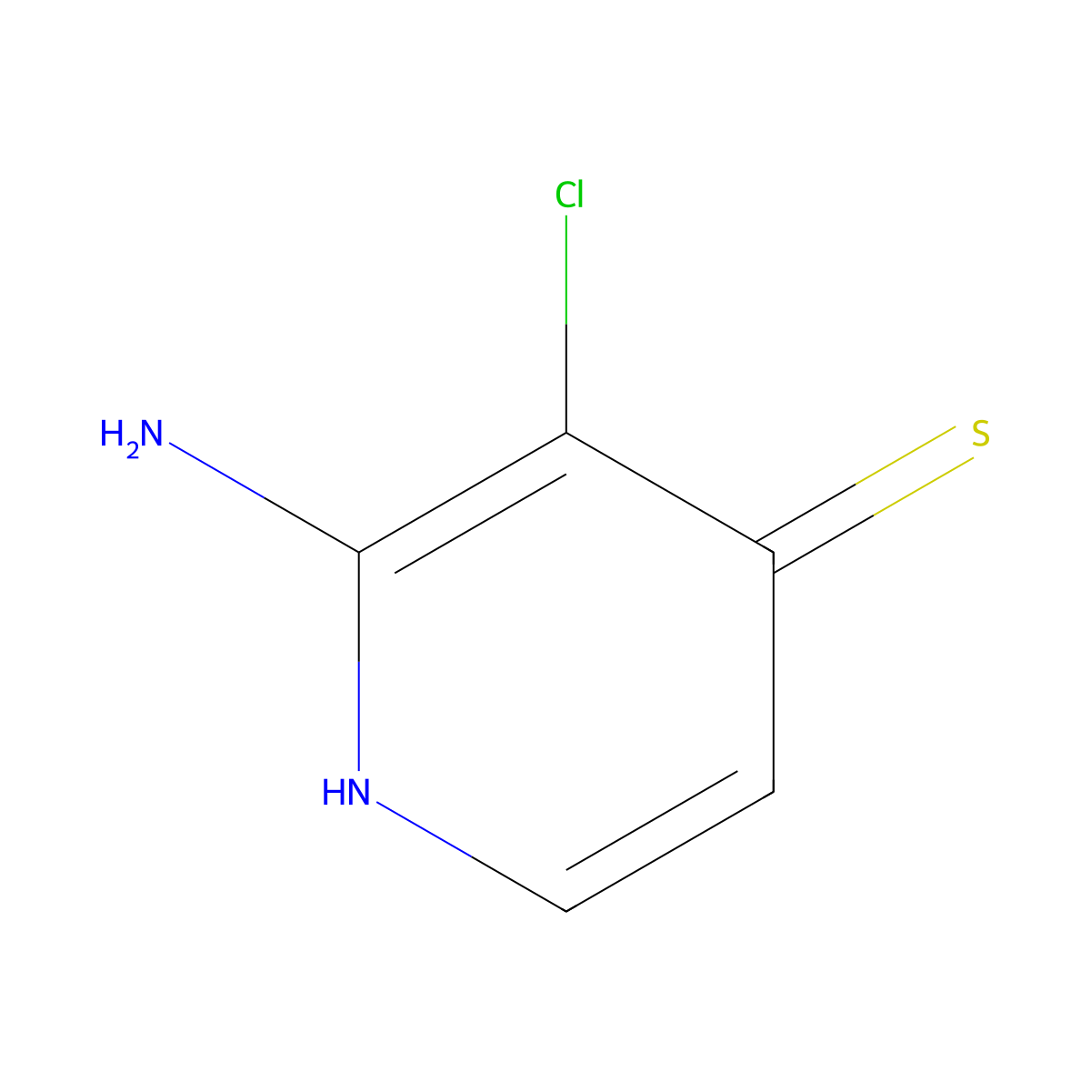 2-Amino-3-chloropyridine-4-thiol molecular structure, CAS 2055759-39-0