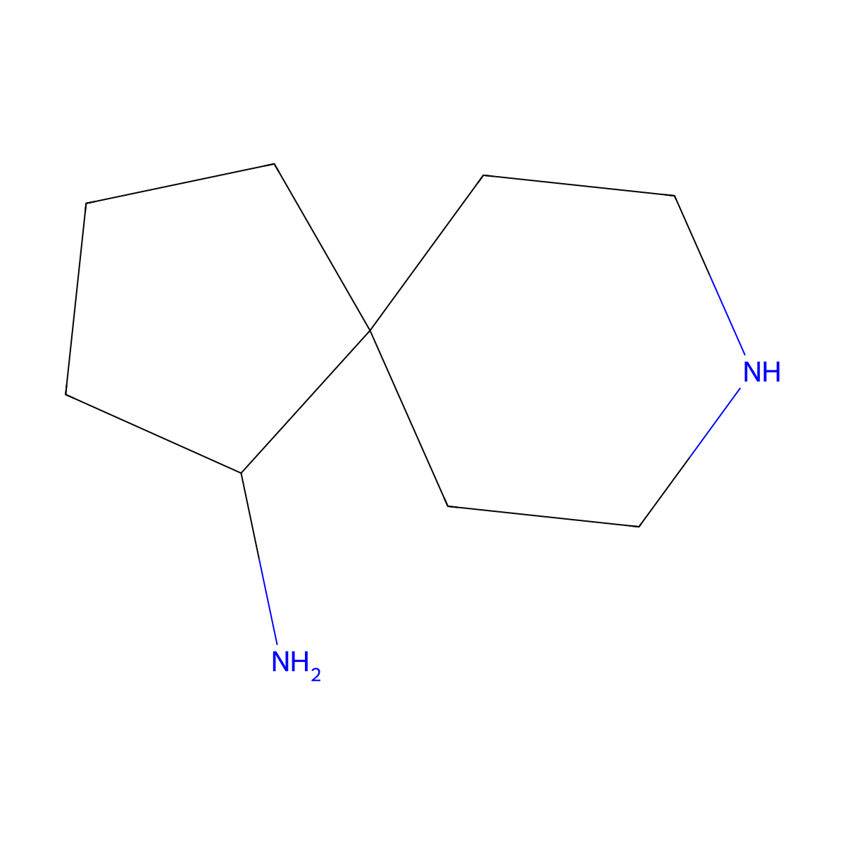 (R)-8-azaspiro[4.5]decan-1-amine molecular structure, CAS 2055760-57-9