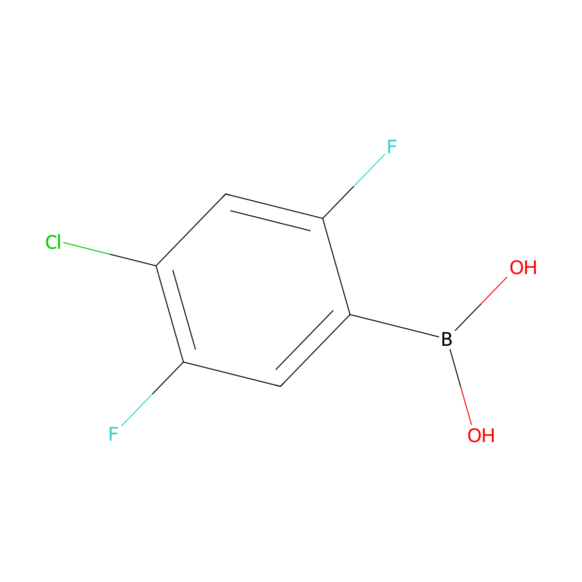 4-Chloro-2,5-difluorophenylboronic acid molecular structure, CAS 2055778-26-0