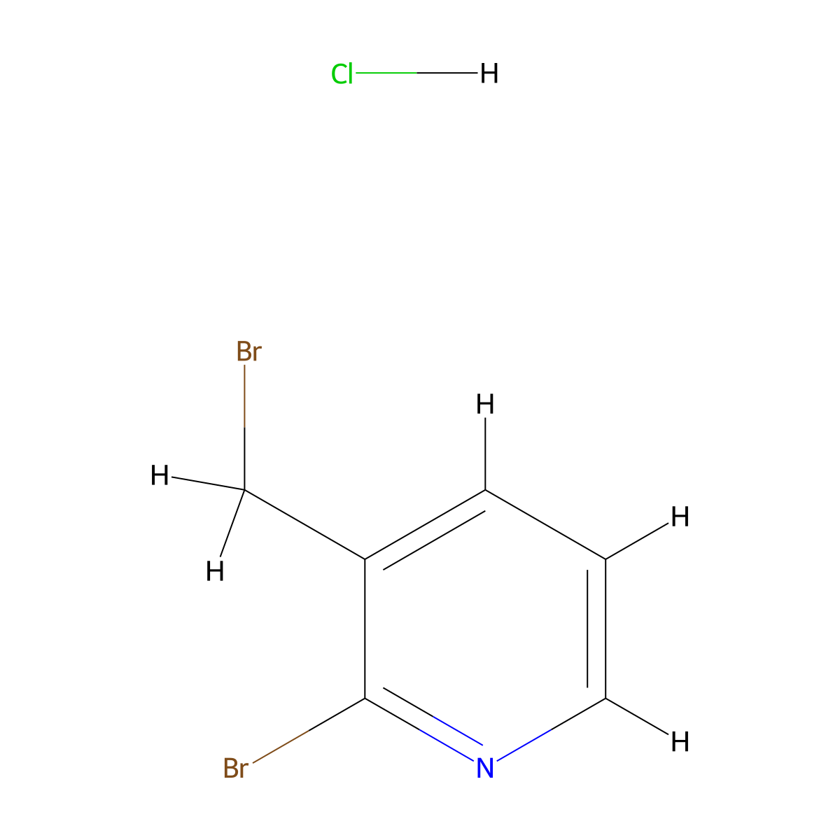2-Bromo-3-(bromomethyl)pyridine hydrochloride molecular structure, CAS 2055786-11-1