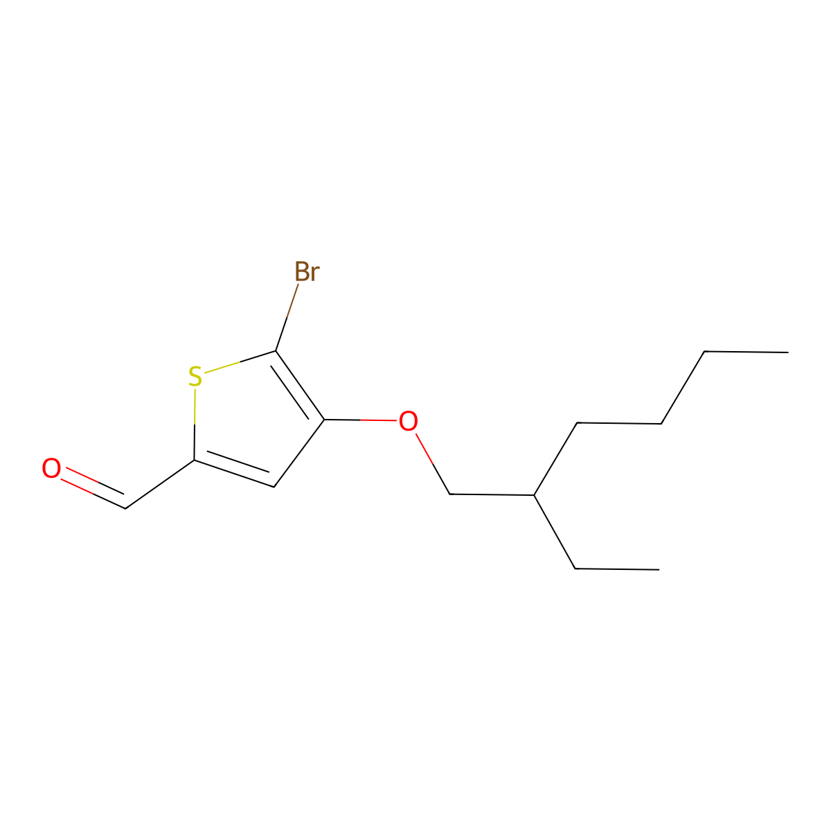 5-Bromo-4-((2-ethylhexyl)oxy)-2-thiophenecarboxaldehyde molecular structure, CAS 2055812-54-7