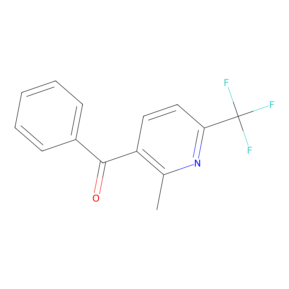 (2-Methyl-6-trifluoromethyl-pyridin-3-yl)-phenyl-methanone molecular structure, CAS 205582-84-9