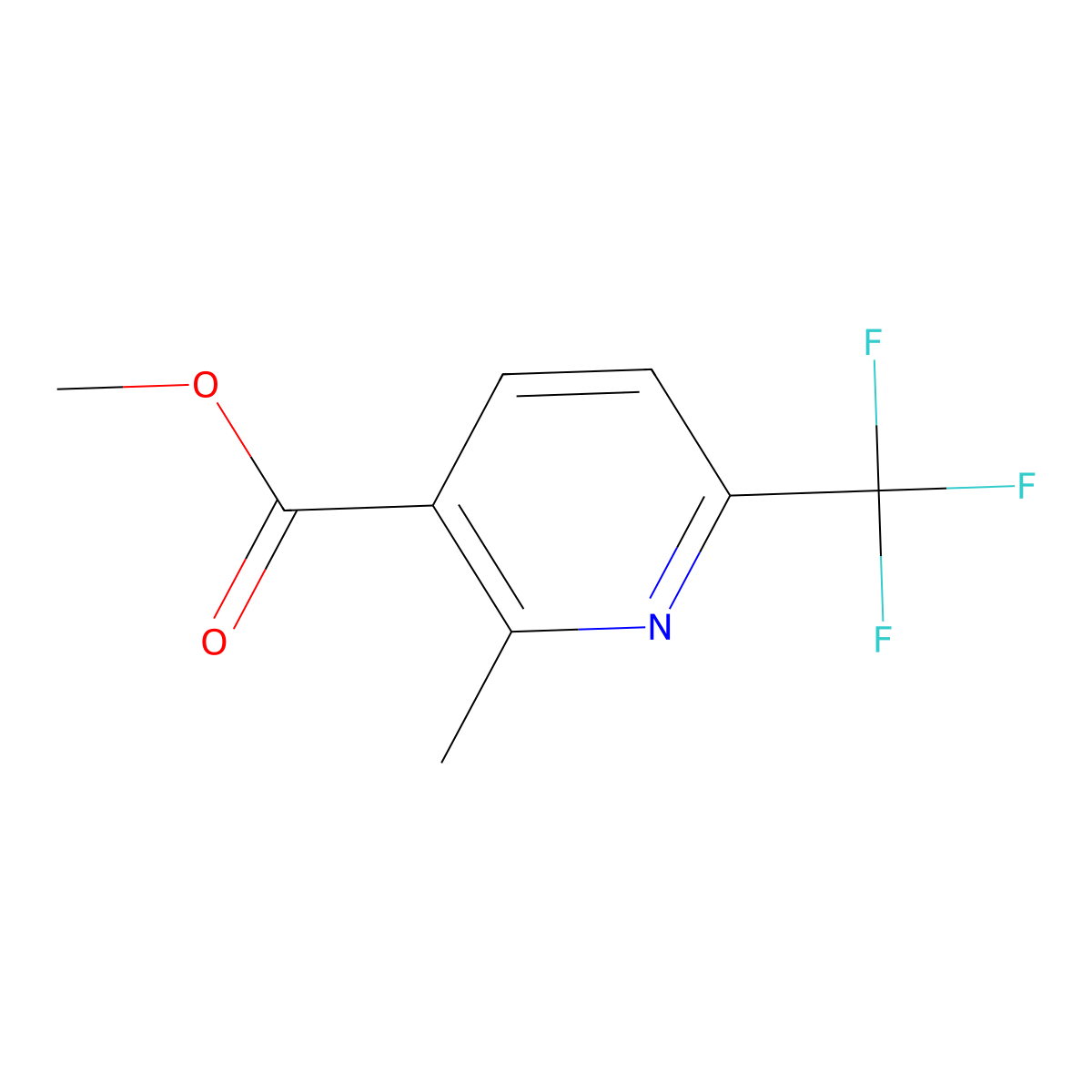 Methyl 2-methyl-6-(trifluoromethyl)nicotinate molecular structure, CAS 205582-88-3