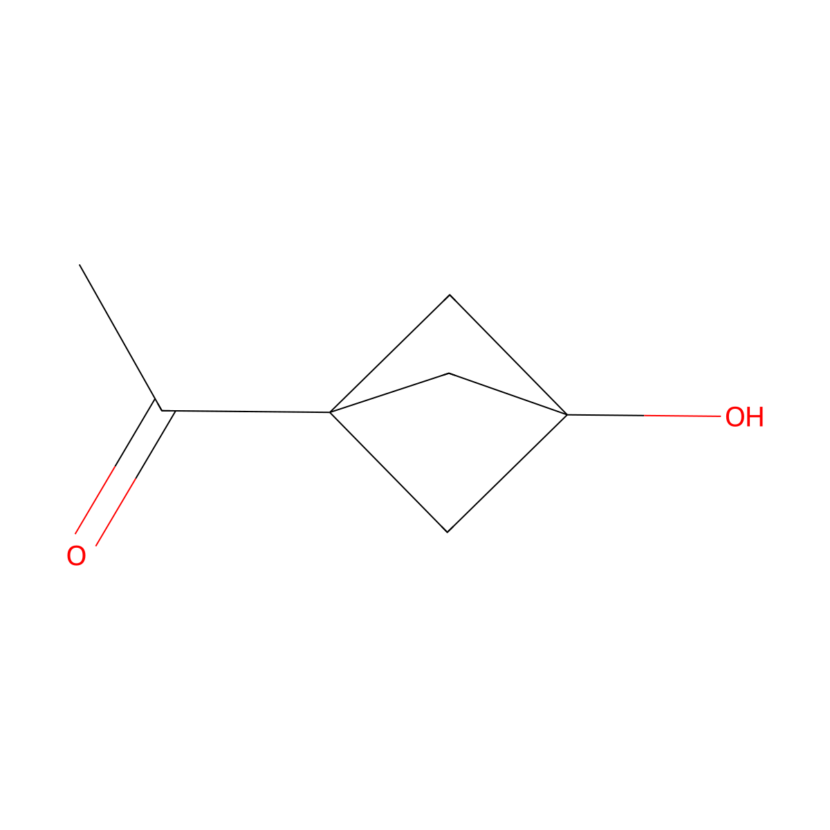 1-{3-Hydroxybicyclo[1.1.1]pentan-1-yl}ethan-1-one molecular structure, CAS 2055839-77-3