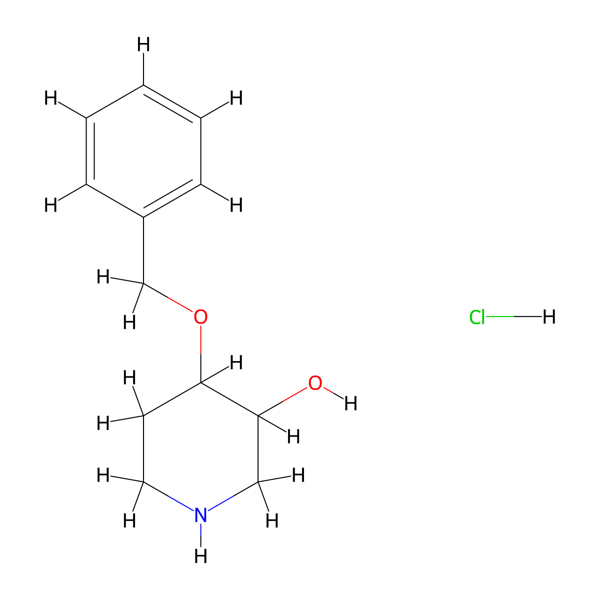 4-(Benzyloxy)piperidin-3-ol hydrochloride molecular structure, CAS 2055839-82-0