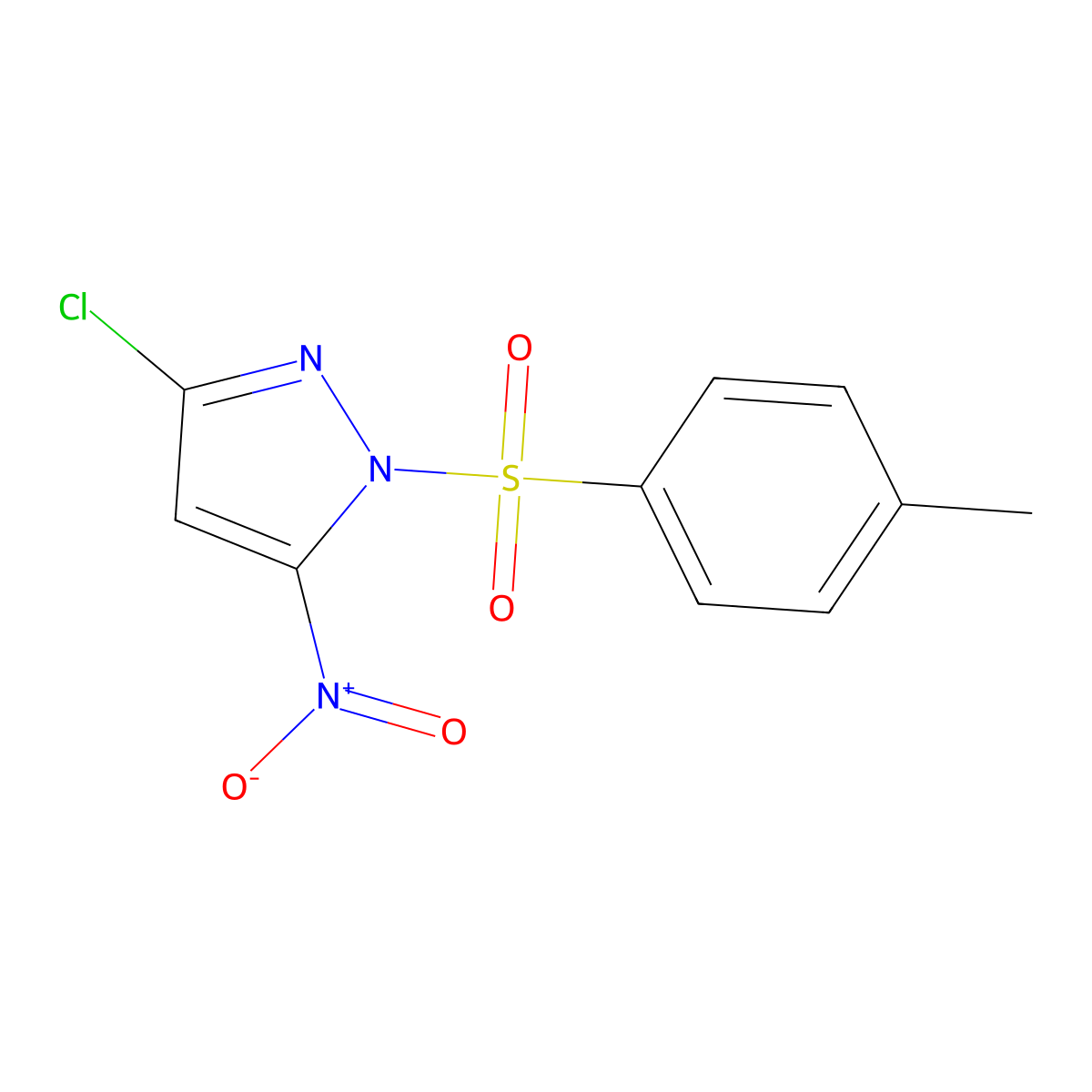 3-Chloro-5-nitro-1-tosyl-1H-pyrazole molecular structure, CAS 2055839-83-1