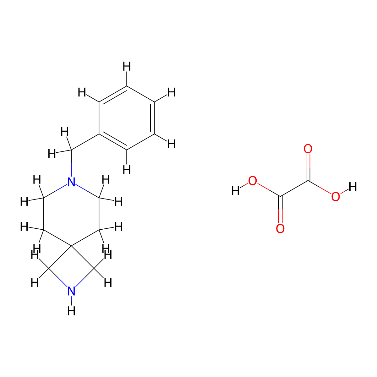 7-Benzyl-2,7-diazaspiro[3.5]nonane; oxalic acid molecular structure, CAS 2055839-97-7