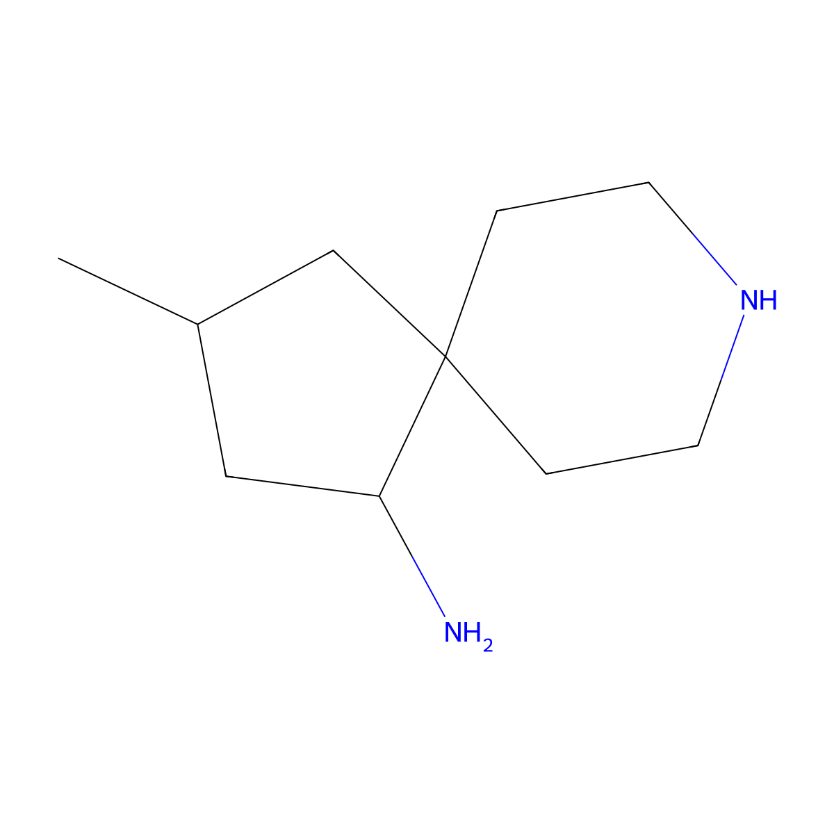 3-Methyl-8-azaspiro[4.5]decan-1-amine molecular structure, CAS 2055840-16-7