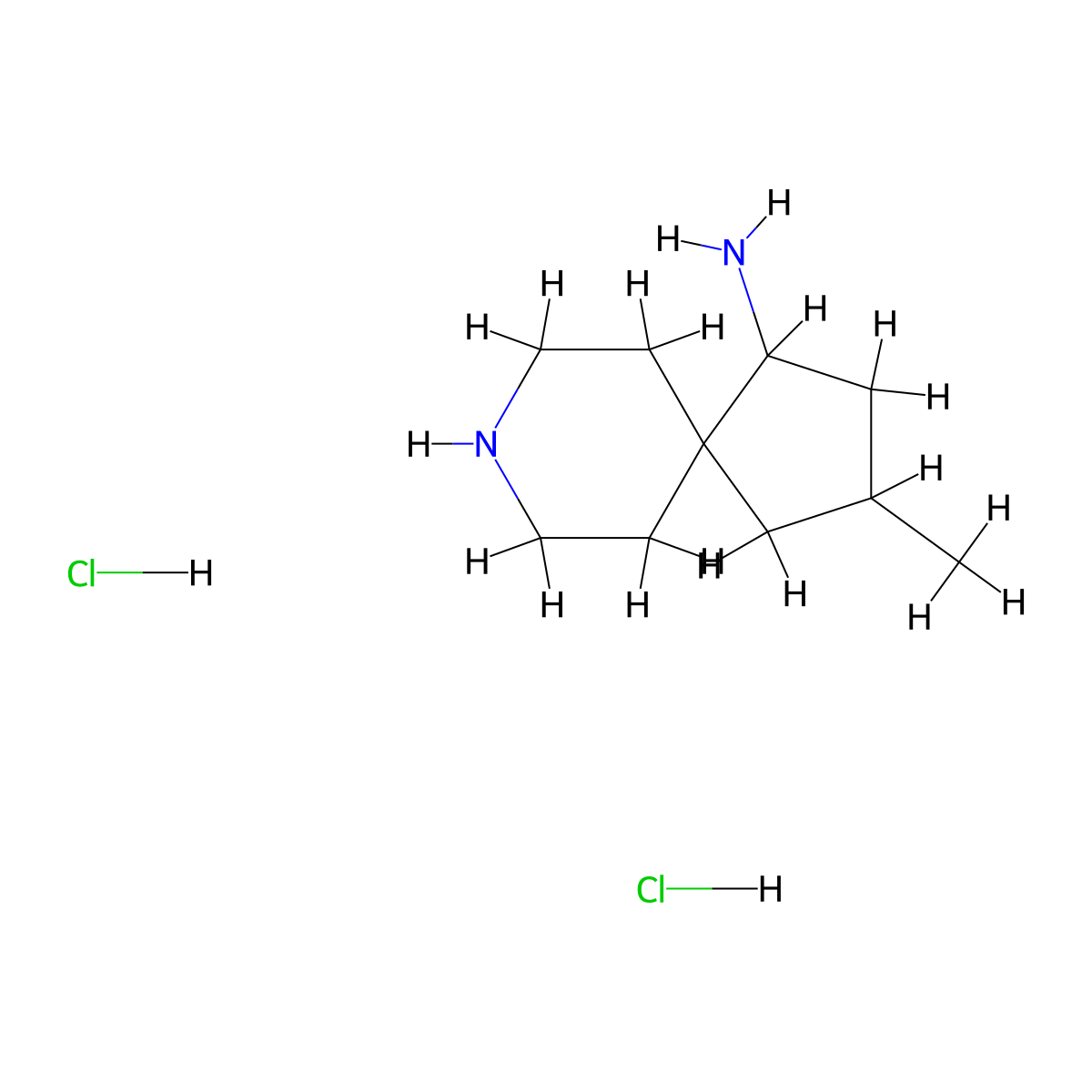 3-Methyl-8-azaspiro[4.5]decan-1-amine dihydrochloride molecular structure, CAS 2055840-17-8