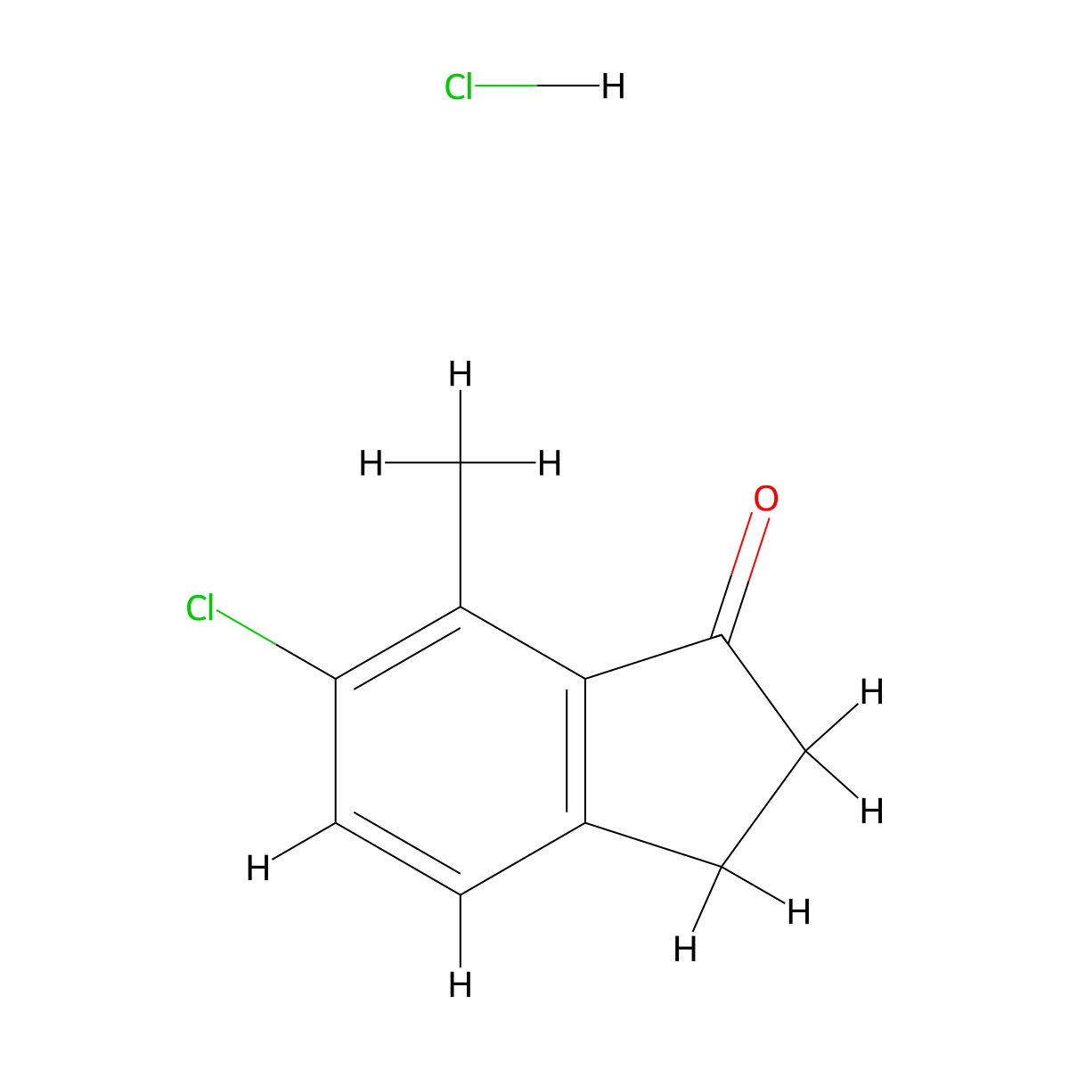 6-Chloro-7-methyl-2,3-dihydro-1H-inden-1-one HCl molecular structure, CAS 2055840-33-8