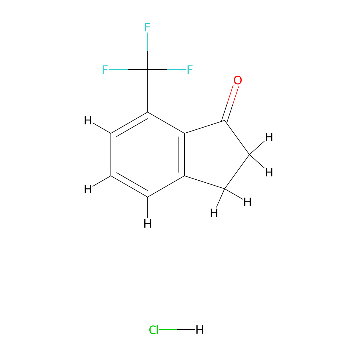 7-(Trifluoromethyl)-2,3-dihydro-1H-inden-1-one HCl molecular structure, CAS 2055840-46-3