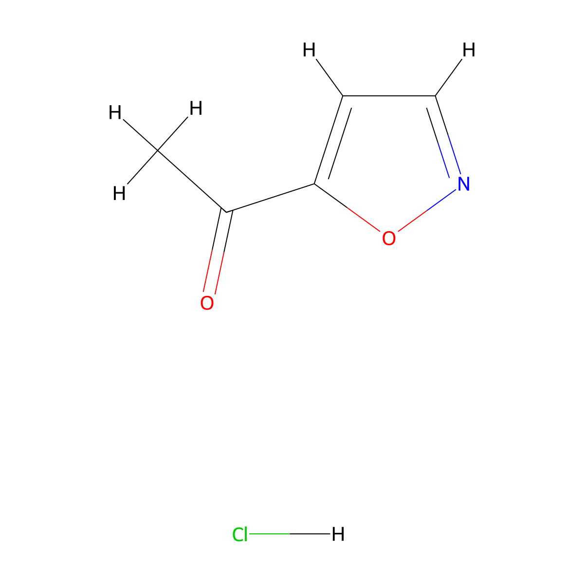 1-(Isoxazol-5-yl)ethanone HCl molecular structure, CAS 2055840-51-0