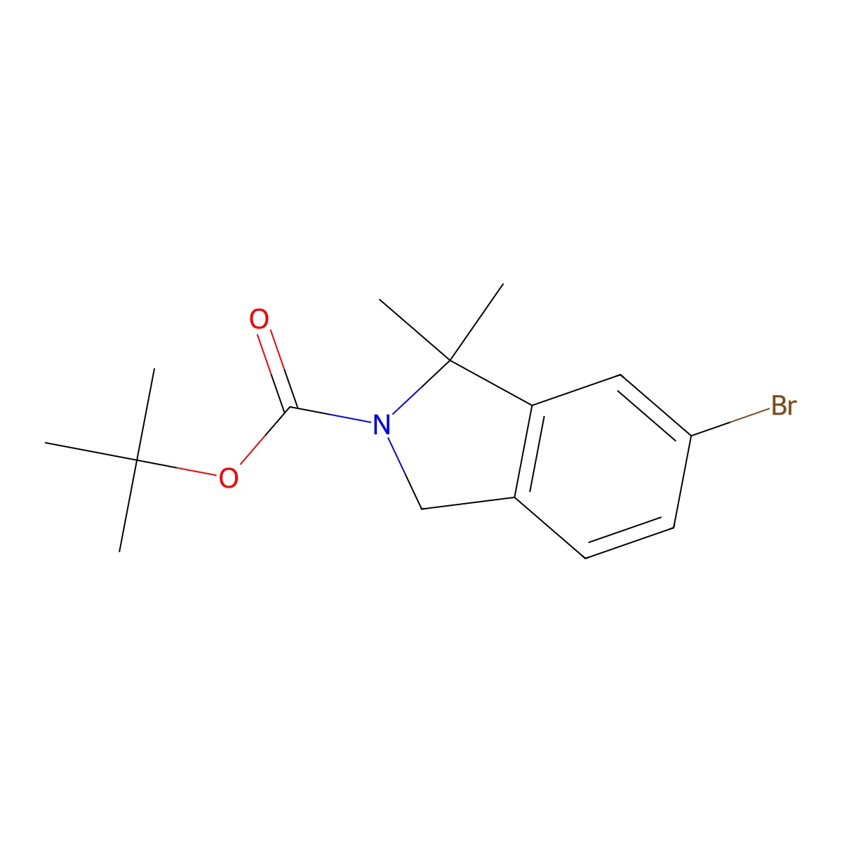 tert-butyl 6-bromo-1,1-dimethyl-2,3-dihydro-1H-isoindole-2-carboxylate molecular structure, CAS 2055840-81-6