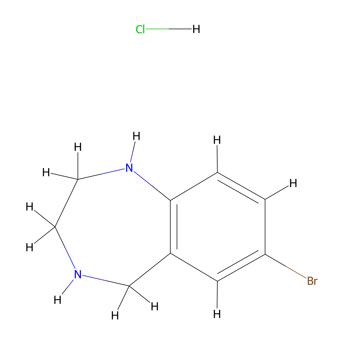 7-Bromo-2,3,4,5-tetrahydro-1H-benzo[e][1,4]diazepine hydrochloride molecular structure, CAS 2055841-03-5