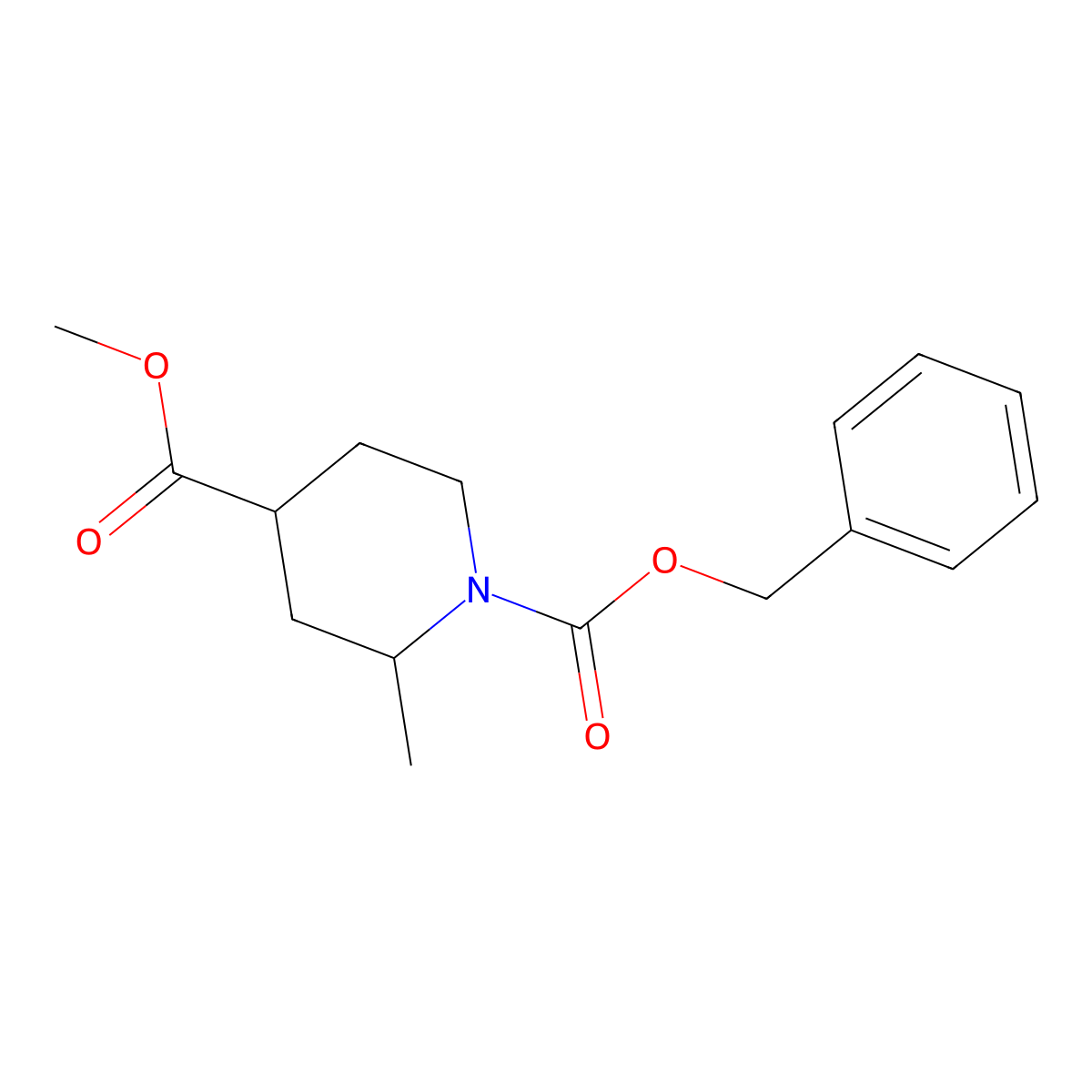 1-Benzyl 4-methyl 2-methylpiperidine-1,4-dicarboxylate molecular structure, CAS 2055841-06-8