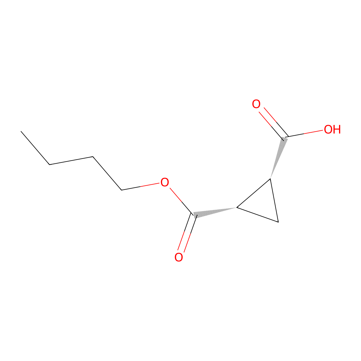 (1R,2S)-rel-2-(butoxycarbonyl)cyclopropane-1-carboxylic acid molecular structure, CAS 2055841-08-0