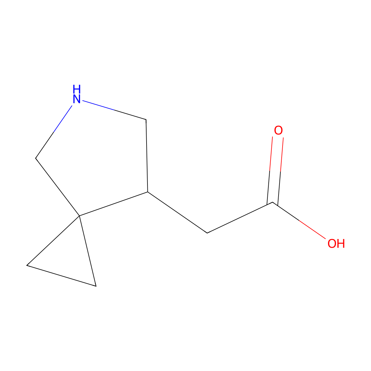 2-{5-Azaspiro[2.4]heptan-7-yl}acetic acid molecular structure, CAS 2055841-30-8