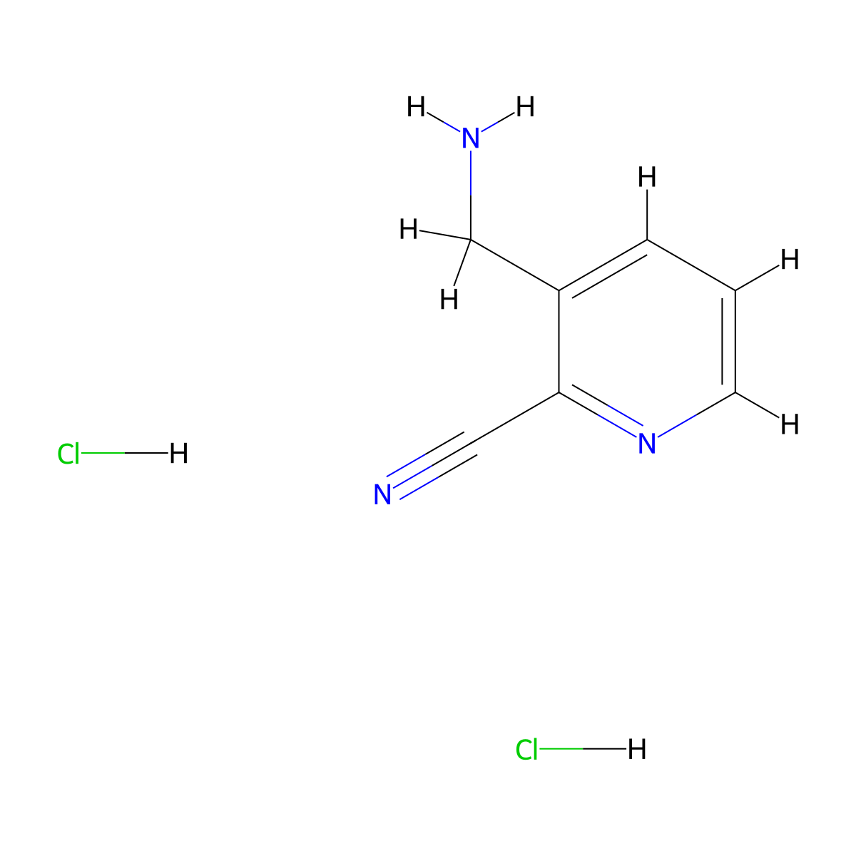 3-(Aminomethyl)picolinonitrile 2hcl molecular structure, CAS 2055841-34-2