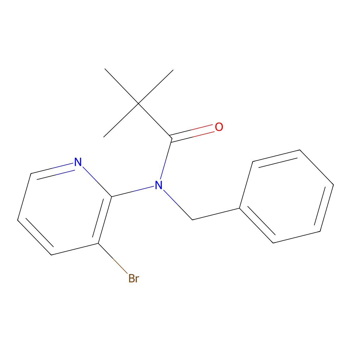 N-Benzyl-N-(3-bromopyridin-2-yl)pivalamide molecular structure, CAS 2055841-41-1