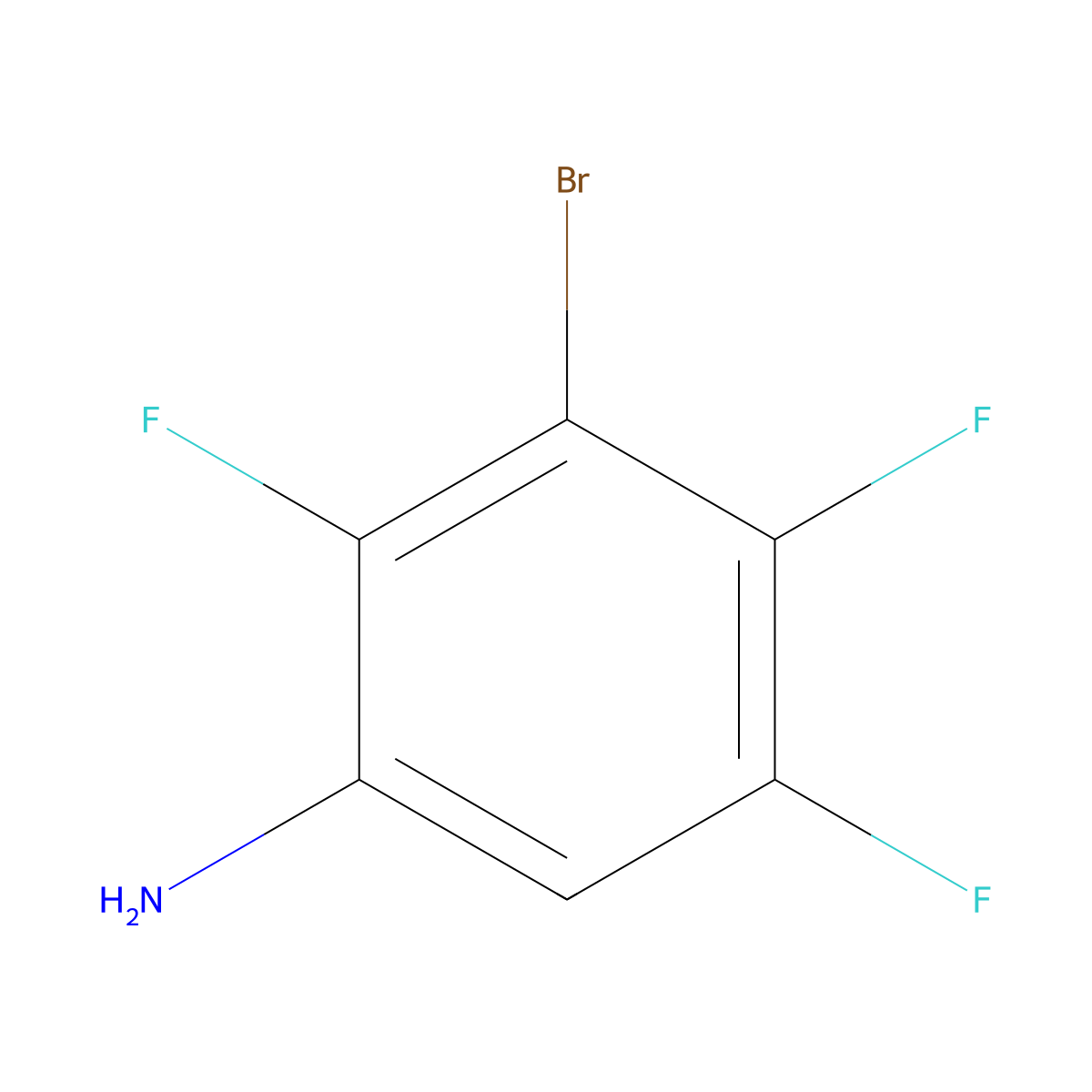3-Bromo-2,4,5-trifluoroaniline molecular structure, CAS 2055841-42-2