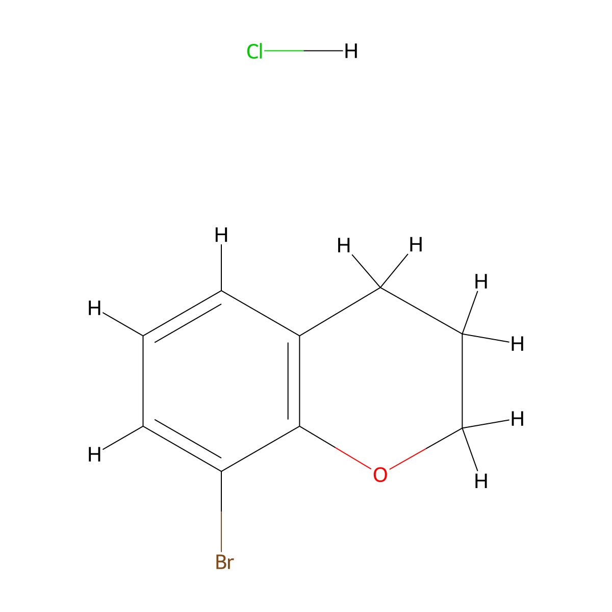 8-Bromochroman HCl molecular structure, CAS 2055841-45-5