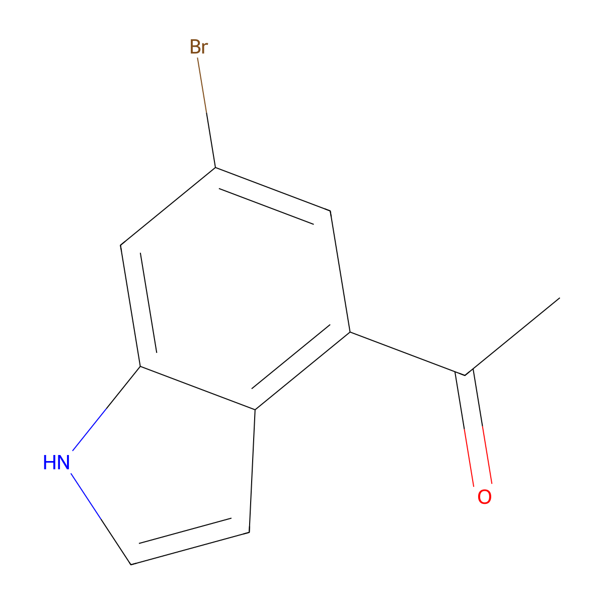 1-(6-Bromo-1H-indol-4-yl)ethan-1-one molecular structure, CAS 2055841-48-8