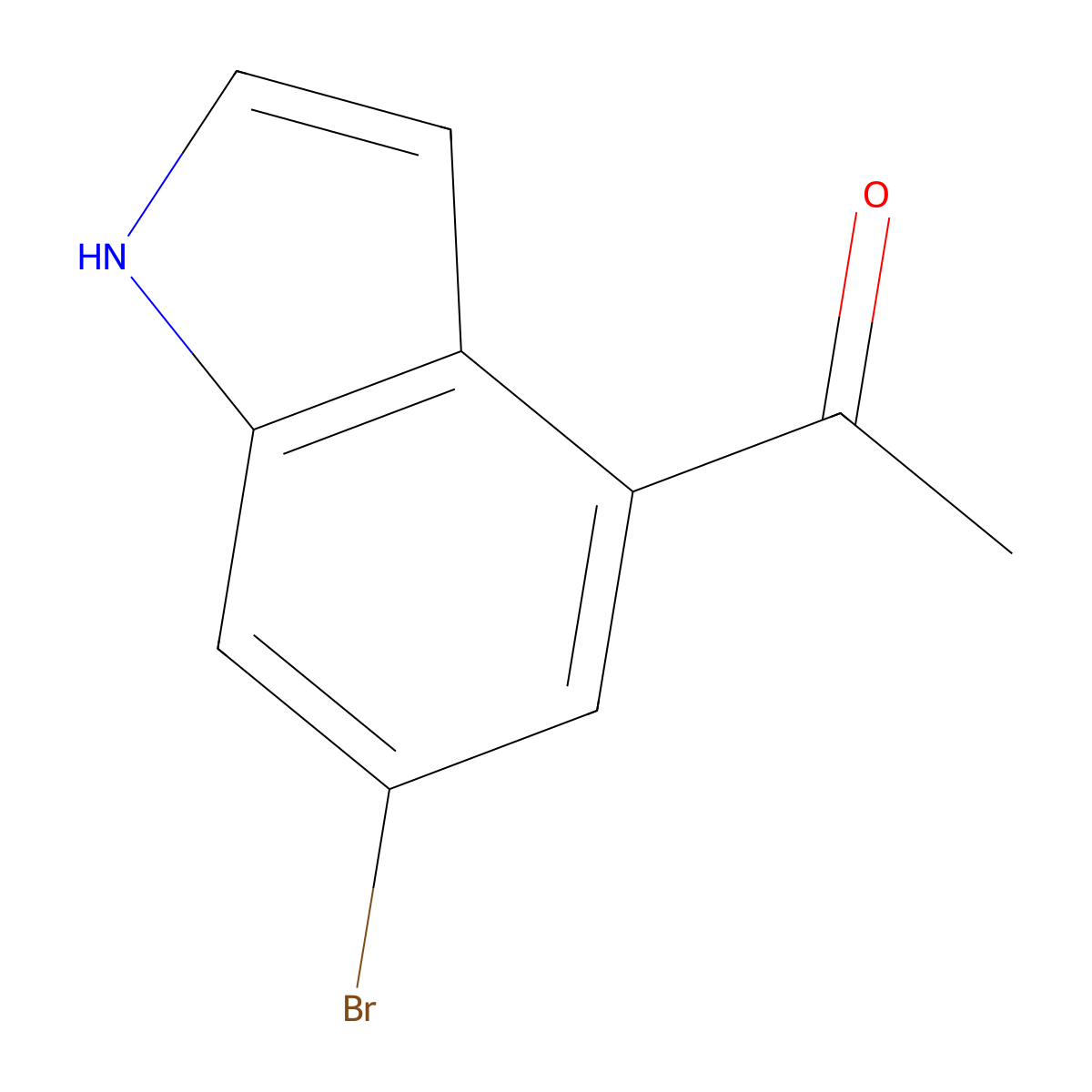 1-(6-Bromo-1H-indol-4-yl)ethan-1-one molecular structure, CAS 2055841-48-8
