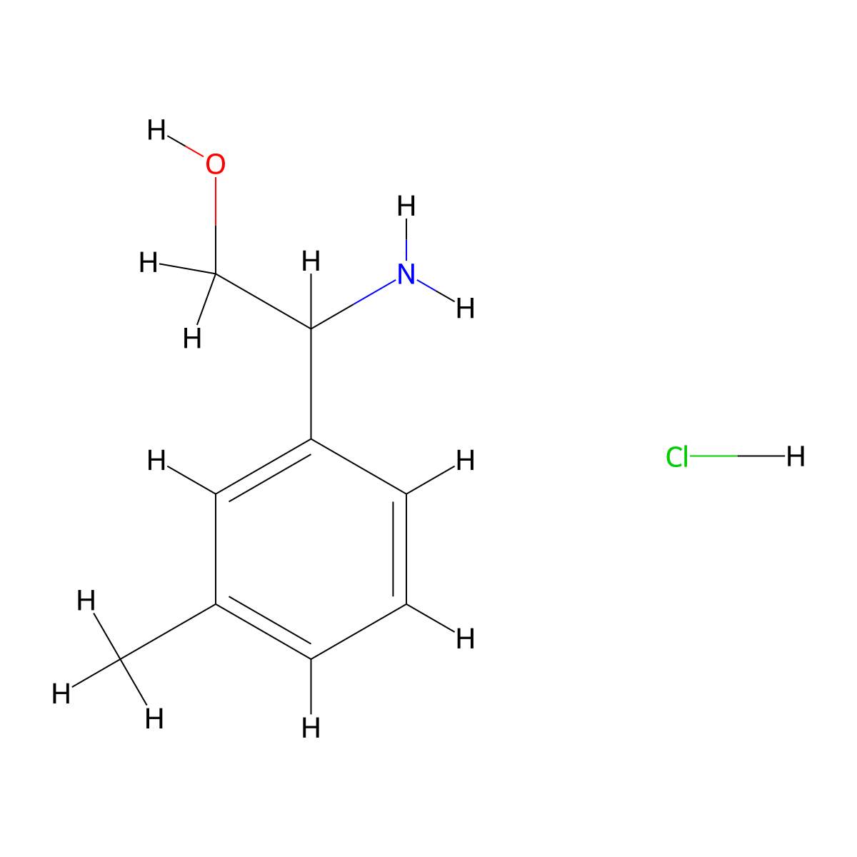 2-Amino-2-(m-tolyl)ethanol hydrochloride molecular structure, CAS 2055841-56-8