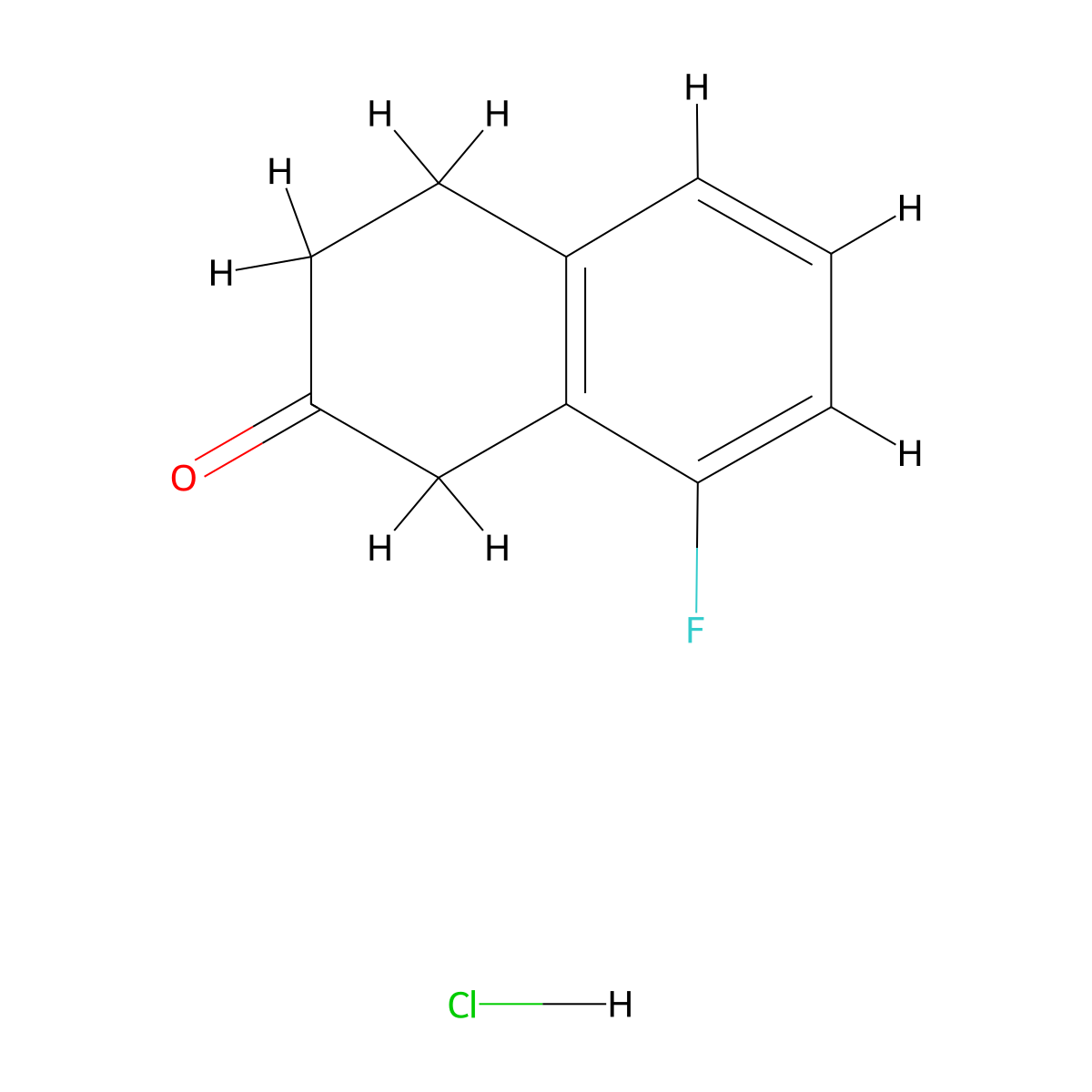 8-Fluoro-3,4-dihydronaphthalen-2(1H)-one hydrochloride molecular structure, CAS 2055841-58-0