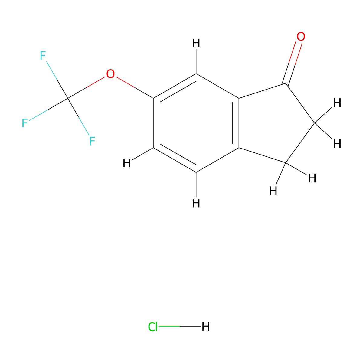6-(Trifluoromethoxy)-2,3-dihydro-1H-inden-1-one HCl molecular structure, CAS 2055841-59-1