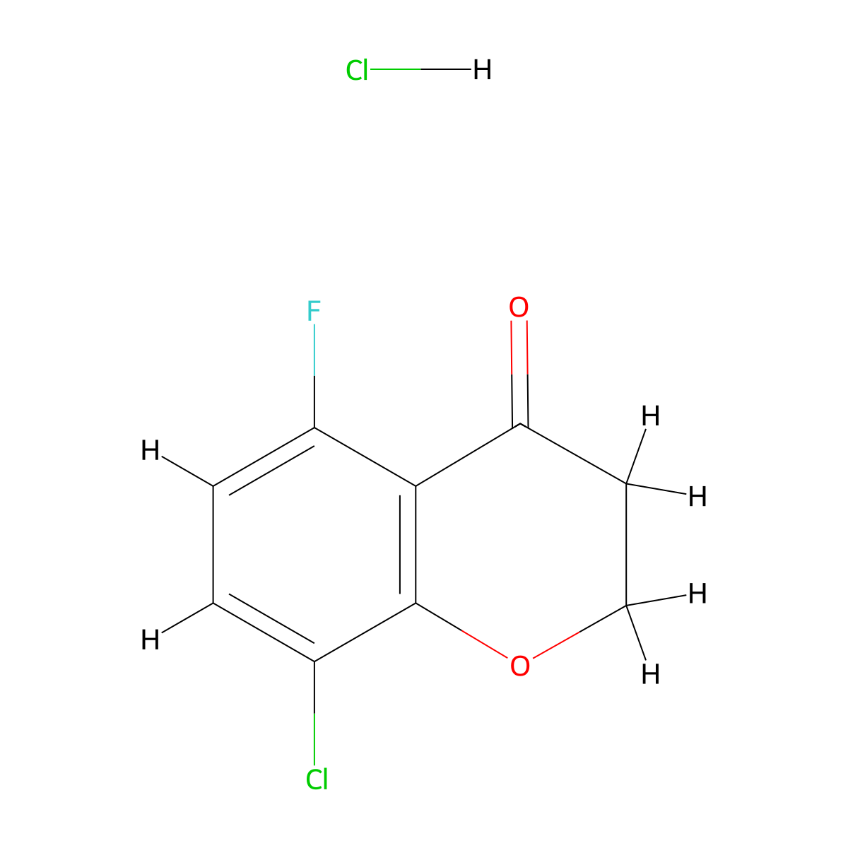 8-Chloro-5-fluorochroman-4-one HCl molecular structure, CAS 2055841-64-8