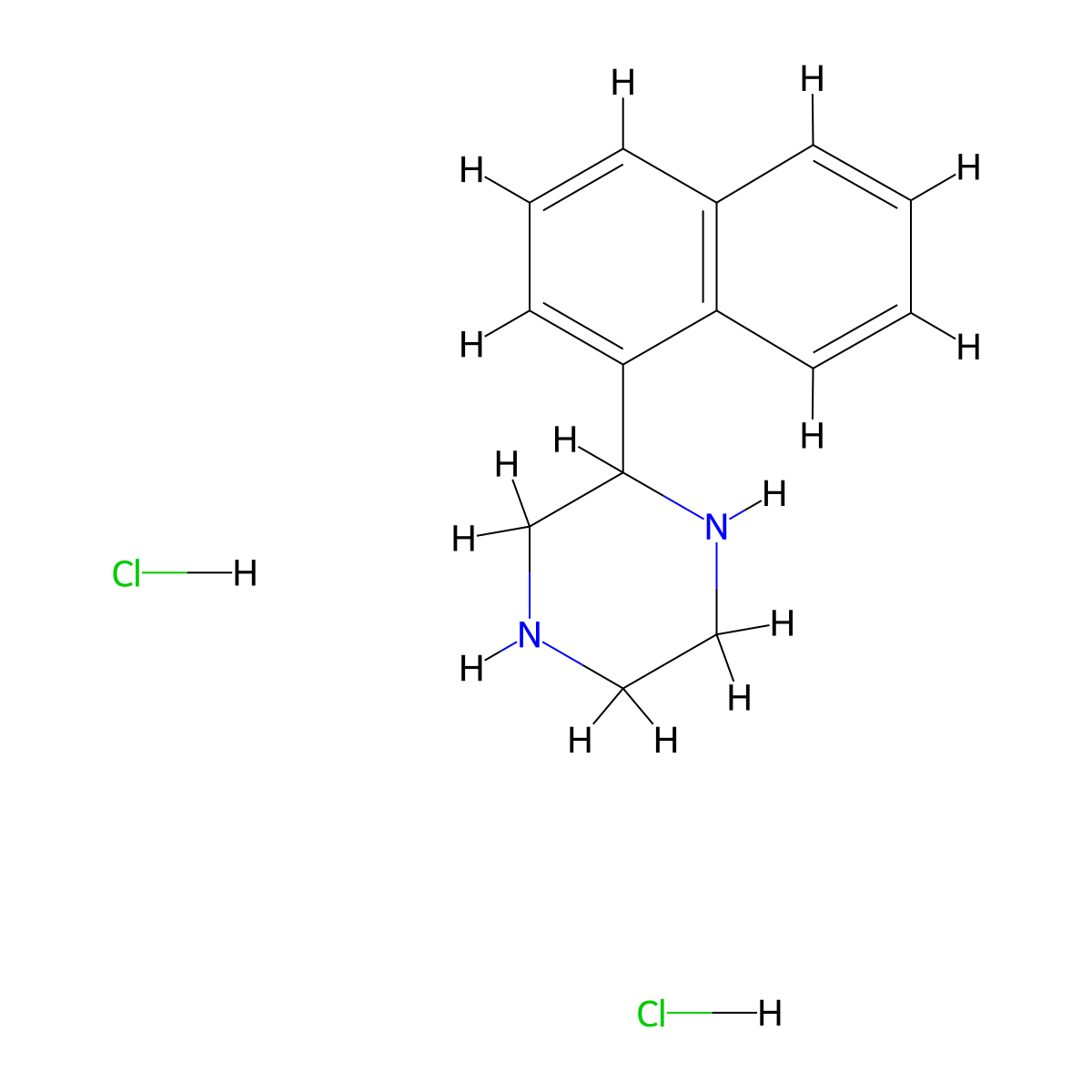 2-Naphthalen-1-yl-piperazine 2hcl molecular structure, CAS 2055842-01-6