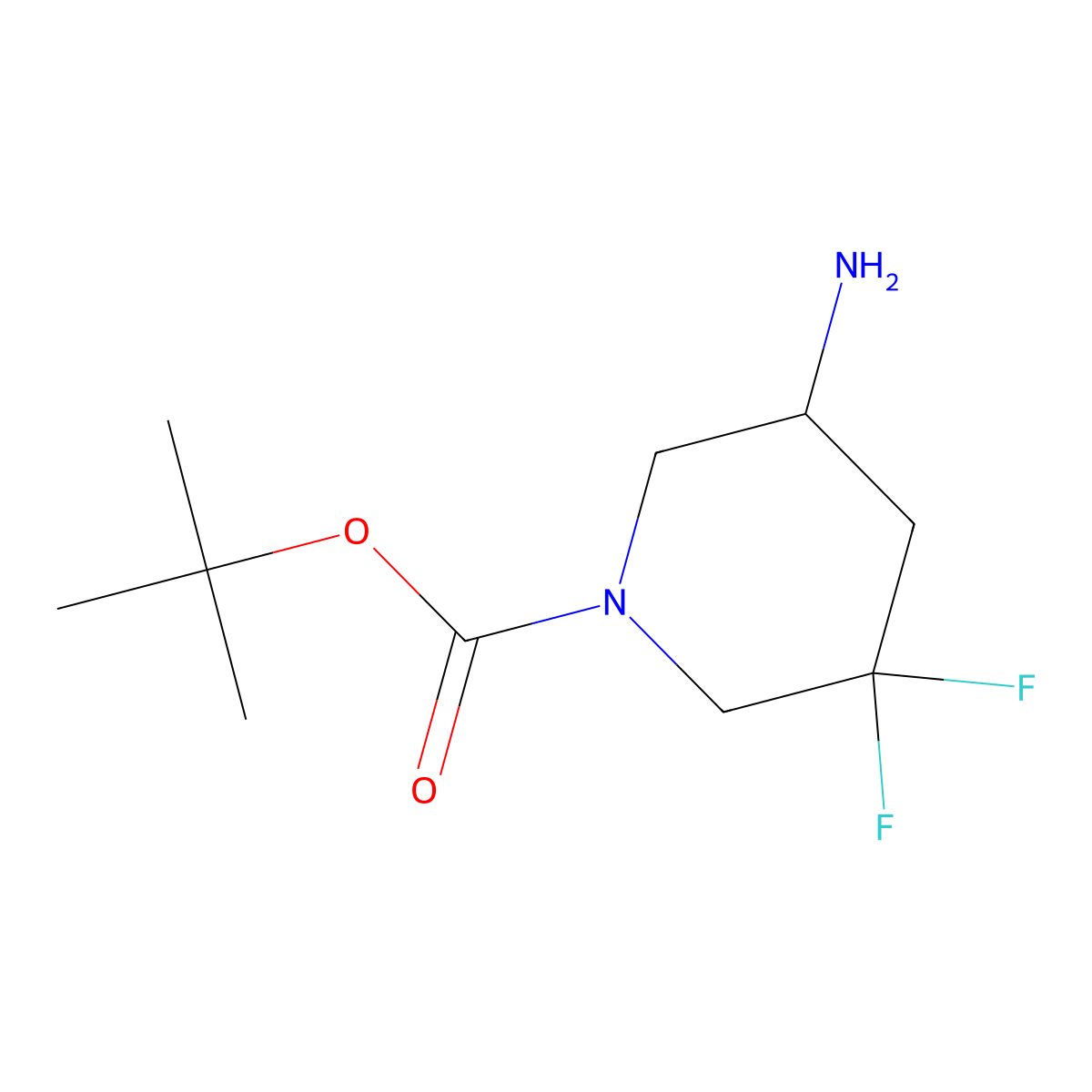 tert-butyl (5S)-5-amino-3,3-difluoropiperidine-1-carboxylate molecular structure, CAS 2055848-76-3