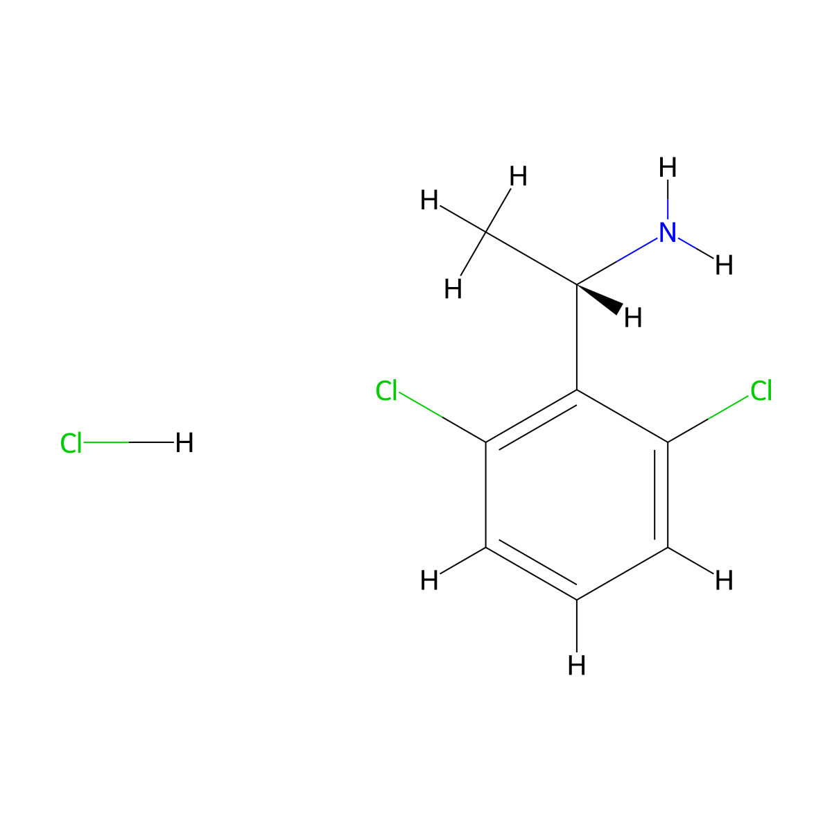 (S)-1-(2,6-Dichlorophenyl)ethanamine hydrochloride molecular structure, CAS 2055848-81-0