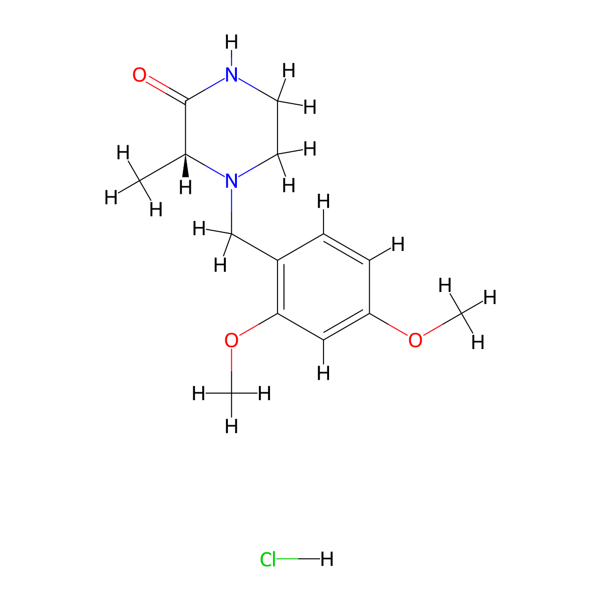 (R)-4-(2,4-Dimethoxybenzyl)-3-methylpiperazin-2-one hydrochloride molecular structure, CAS 2055848-90-1