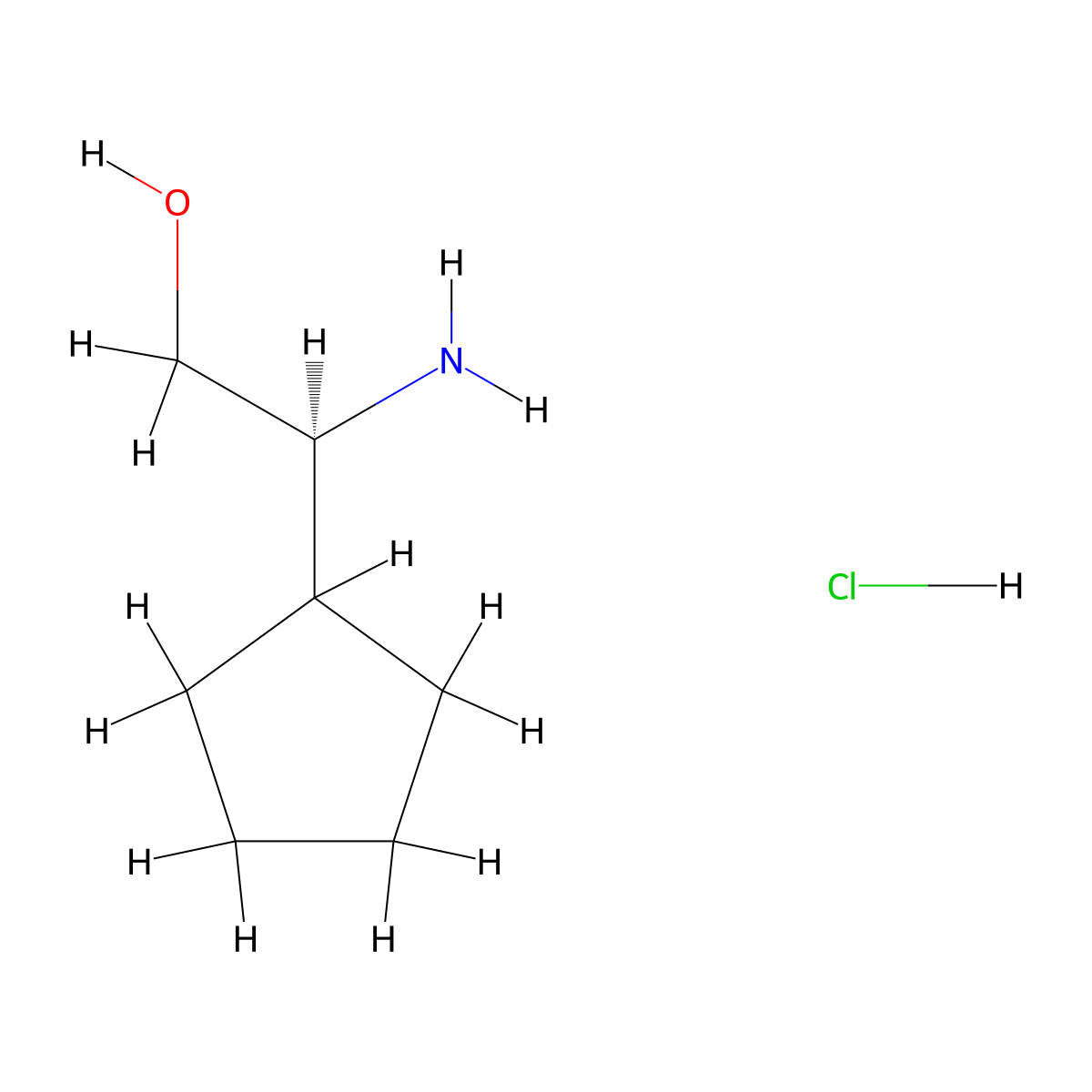 (S)-2-Amino-2-cyclopentylethanol hydrochloride molecular structure, CAS 2055848-97-8