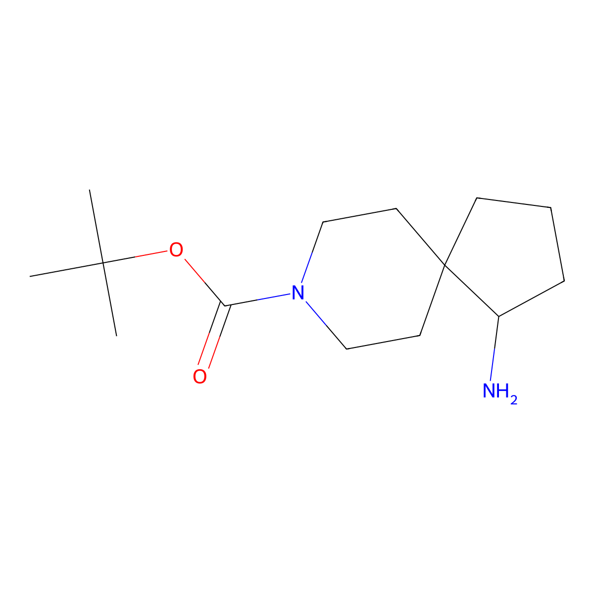 Tert-butyl (S)-1-amino-8-azaspiro[4.5]decane-8-carboxylate molecular structure, CAS 2055849-24-4