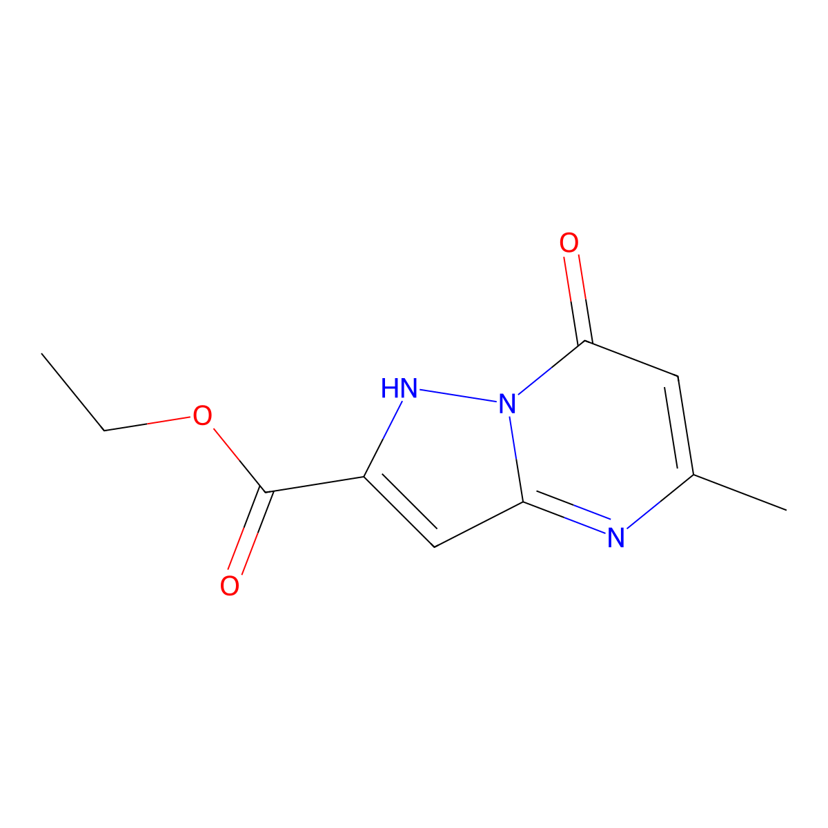 Ethyl 7-hydroxy-5-methylpyrazolo[1,5-A]pyrimidine-2-carboxylate molecular structure, CAS 2055901-32-9