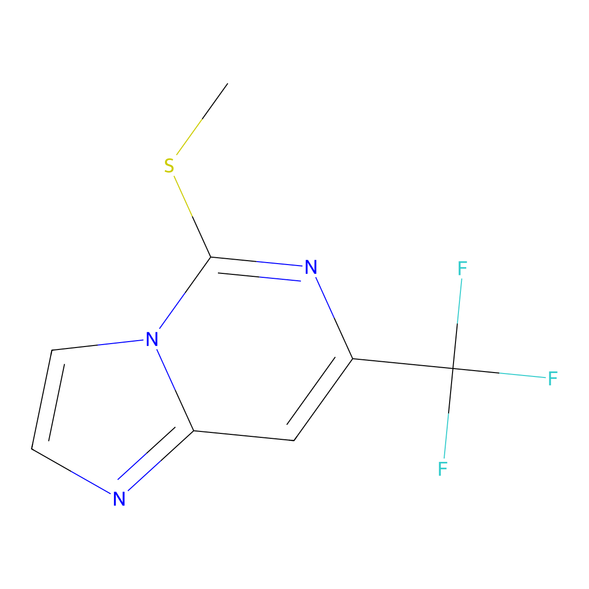 5-(Methylthio)-7-(trifluoromethyl)imidazo[1,2-C]pyrimidine molecular structure, CAS 2055901-33-0