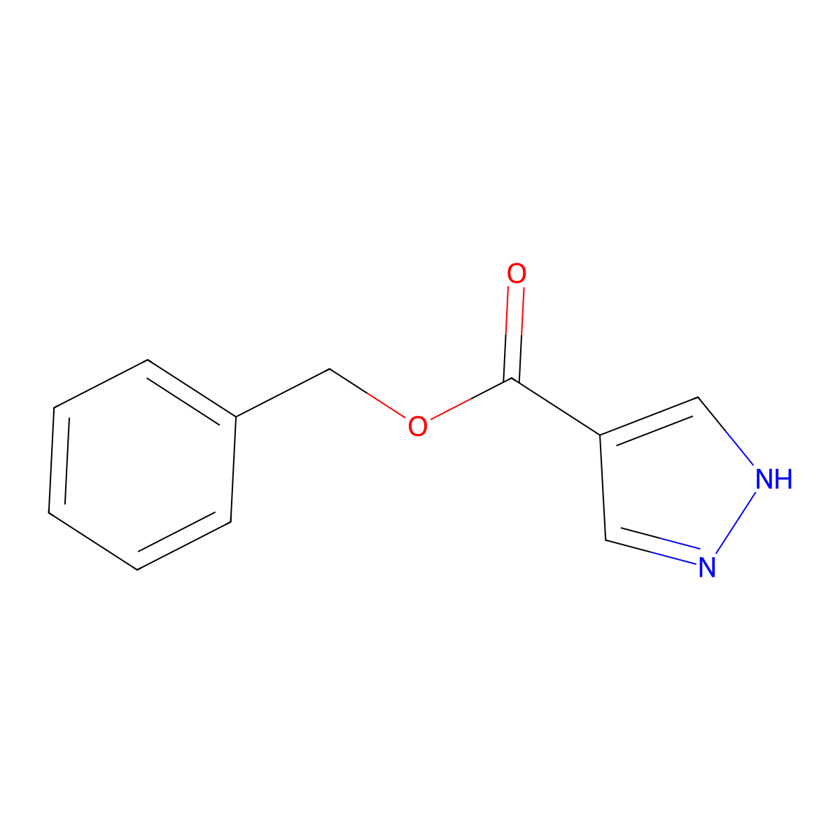 benzyl 1H-pyrazole-4-carboxylate molecular structure, CAS 2055910-55-7