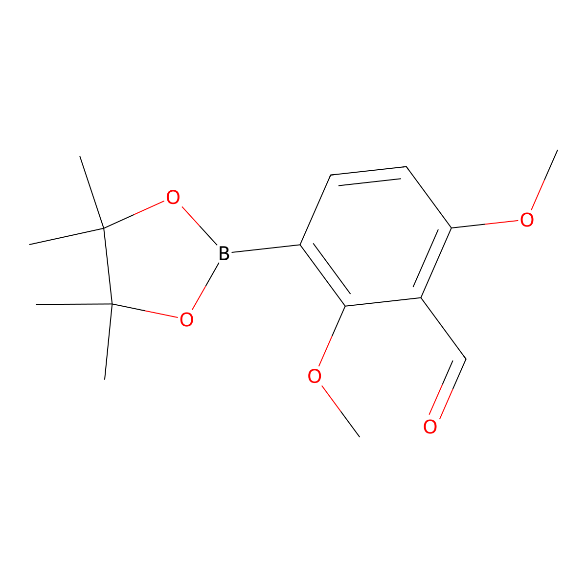 2,6-Dimethoxy-3-(4,4,5,5-tetramethyl-1,3,2-dioxaborolan-2-yl)benzaldehyde molecular structure, CAS 2055910-64-8