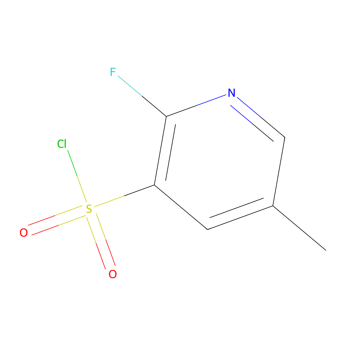 2-Fluoro-5-methylpyridine-3-sulfonyl chloride molecular structure, CAS 2055931-49-0