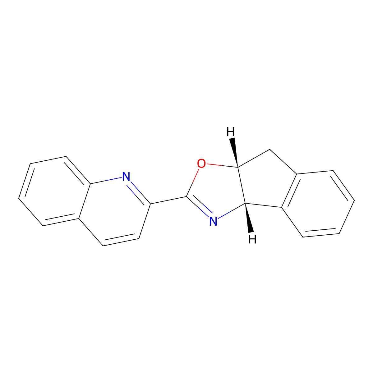 (3aS,8aR)-2-(Quinolin-2-yl)-3a,8a-dihydro-8H-indeno[1,2-d]oxazole molecular structure, CAS 2055935-90-3
