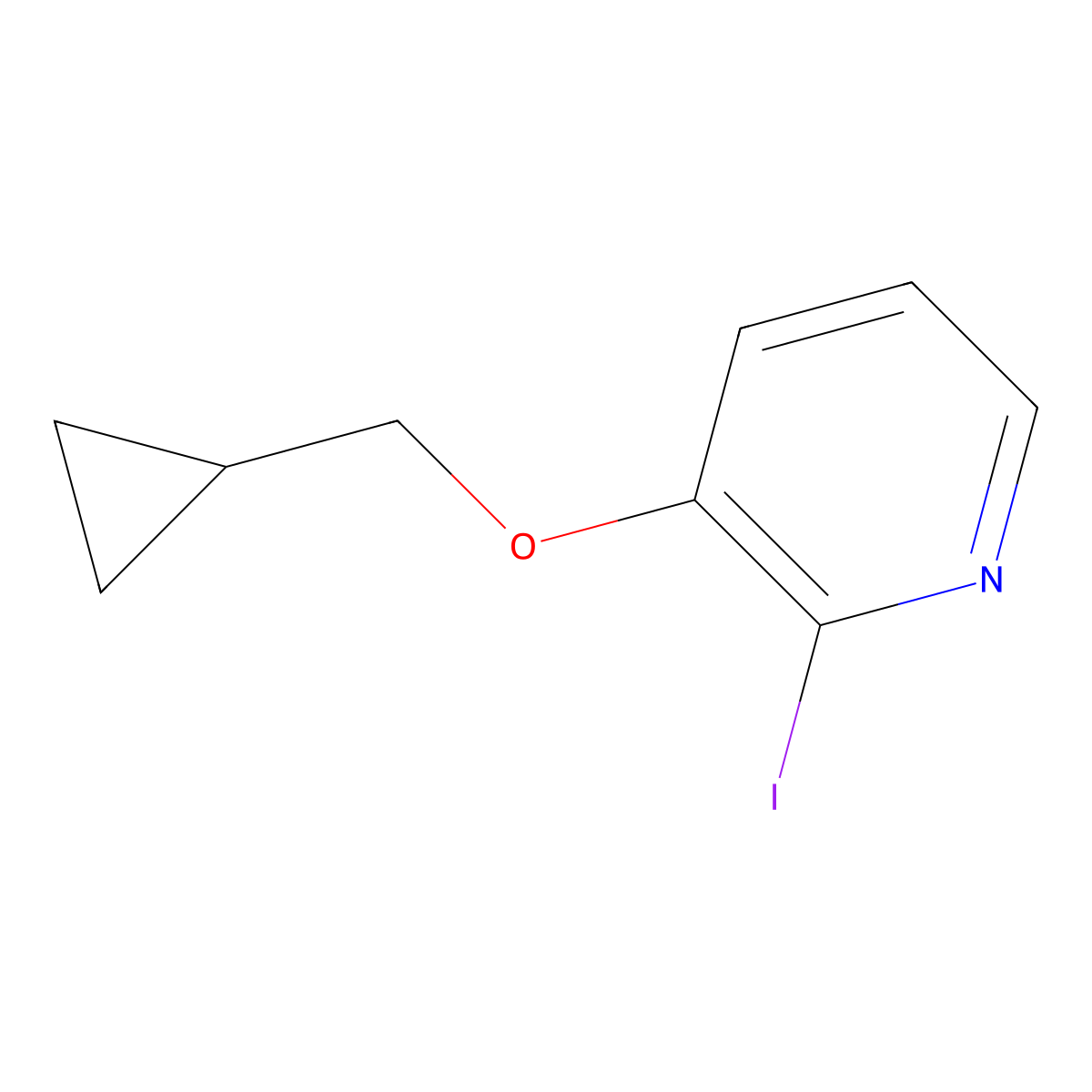 2-Iodo-3-cyclopropylmethoxypyridine molecular structure, CAS 205594-62-3