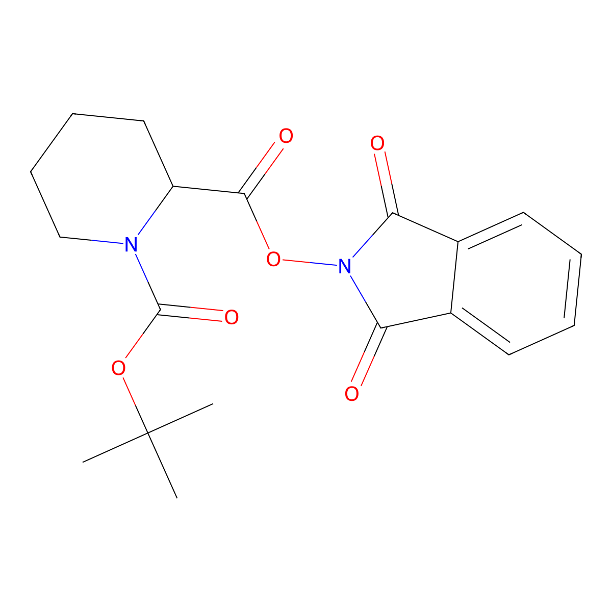 1-tert-butyl 2-(1,3-dioxo-2,3-dihydro-1H-isoindol-2-yl) piperidine-1,2-dicarboxylate molecular structure, CAS 2055988-81-1