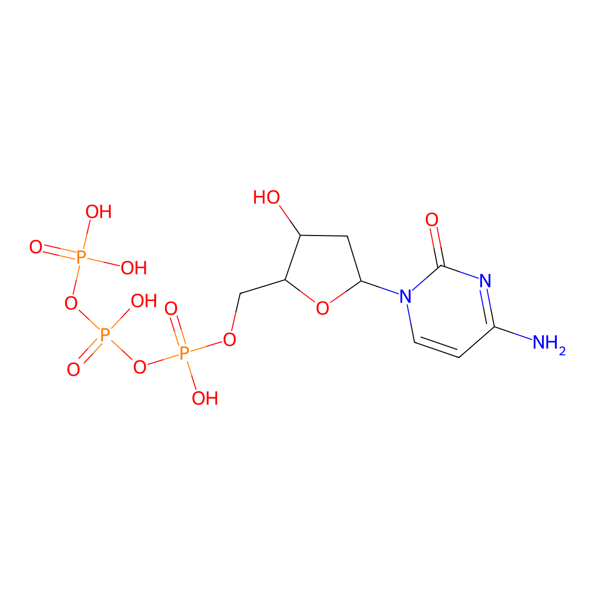 dCTP molecular structure, CAS 2056-98-6