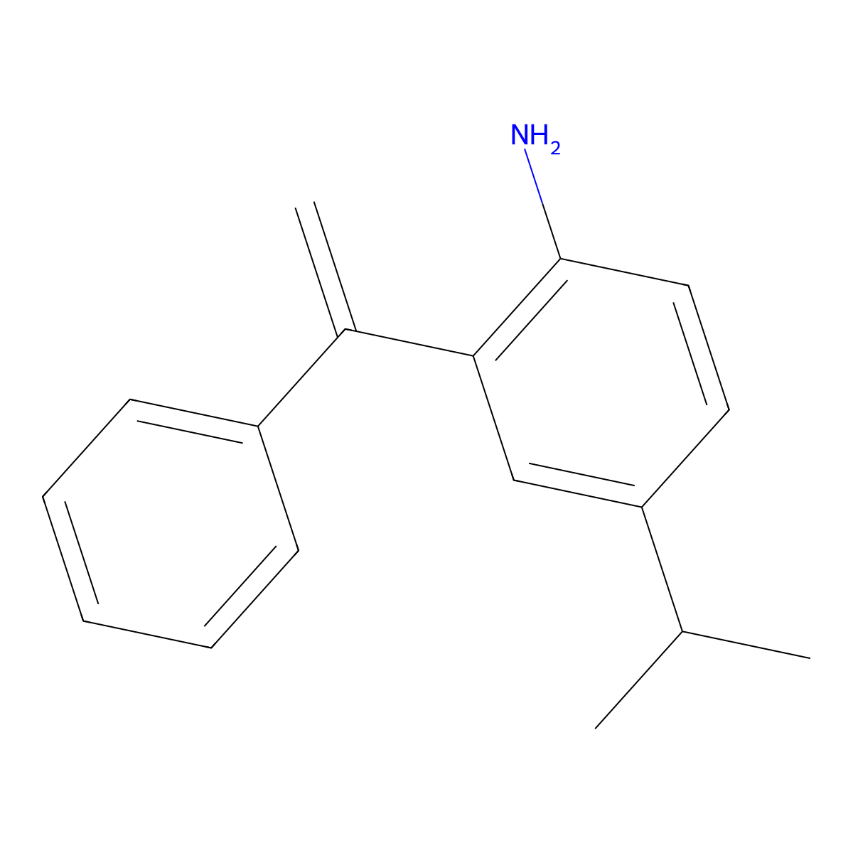 2-(1-Phenylethenyl)-4-(propan-2-yl)aniline molecular structure, CAS 2056082-26-7