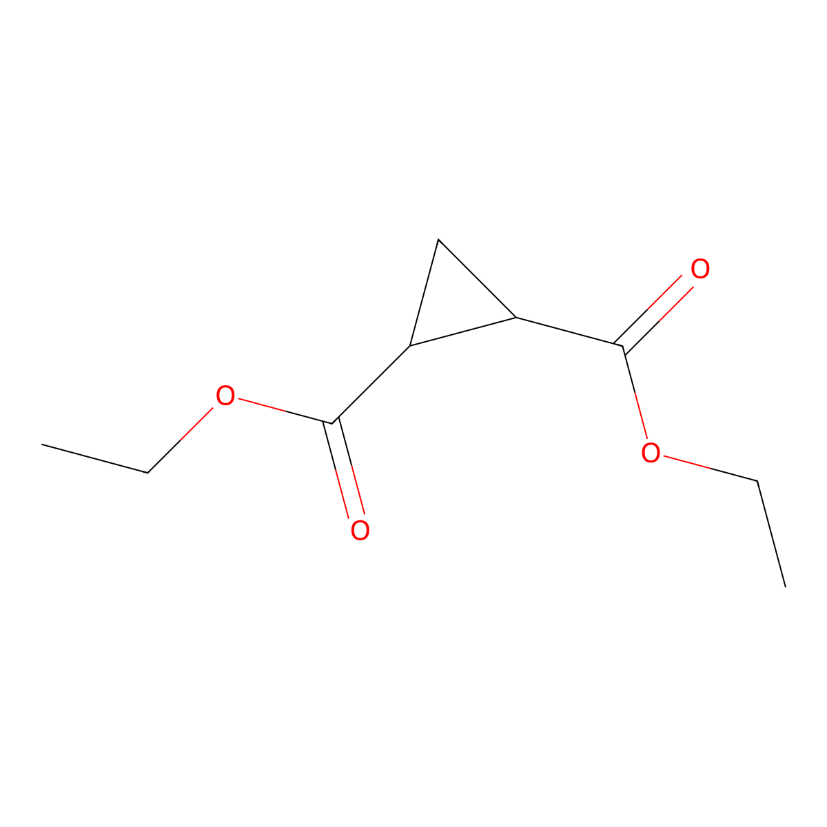 Diethyl cyclopropane-1,2-dicarboxylate molecular structure, CAS 20561-09-5