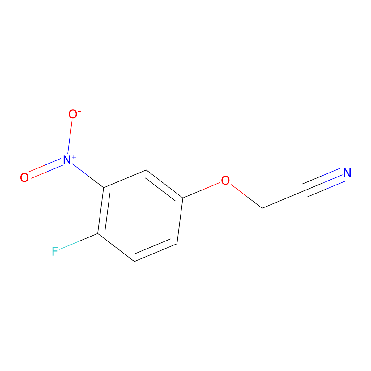 2-(4-Fluoro-3-nitrophenoxy)acetonitrile molecular structure, CAS 2056104-14-2